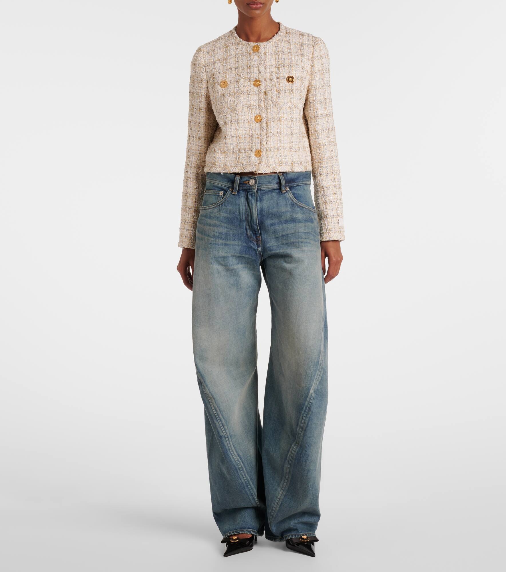 High-rise barrel-leg jeans - 7