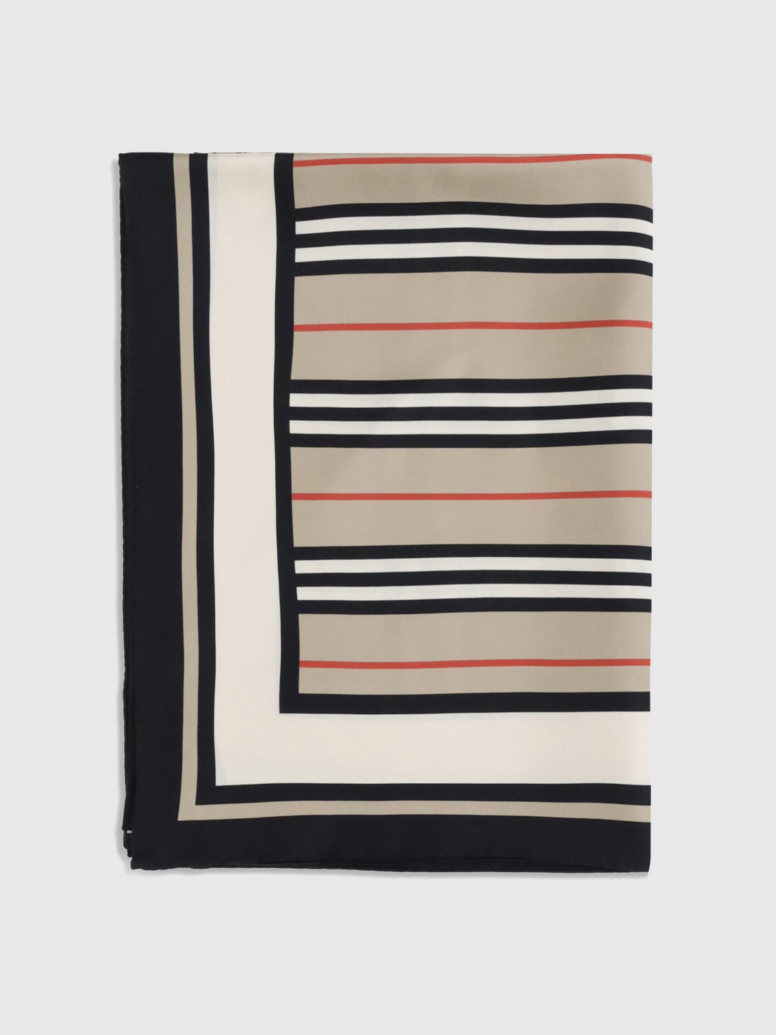 Burberry TB Check silk scarf with jacquard print - 1