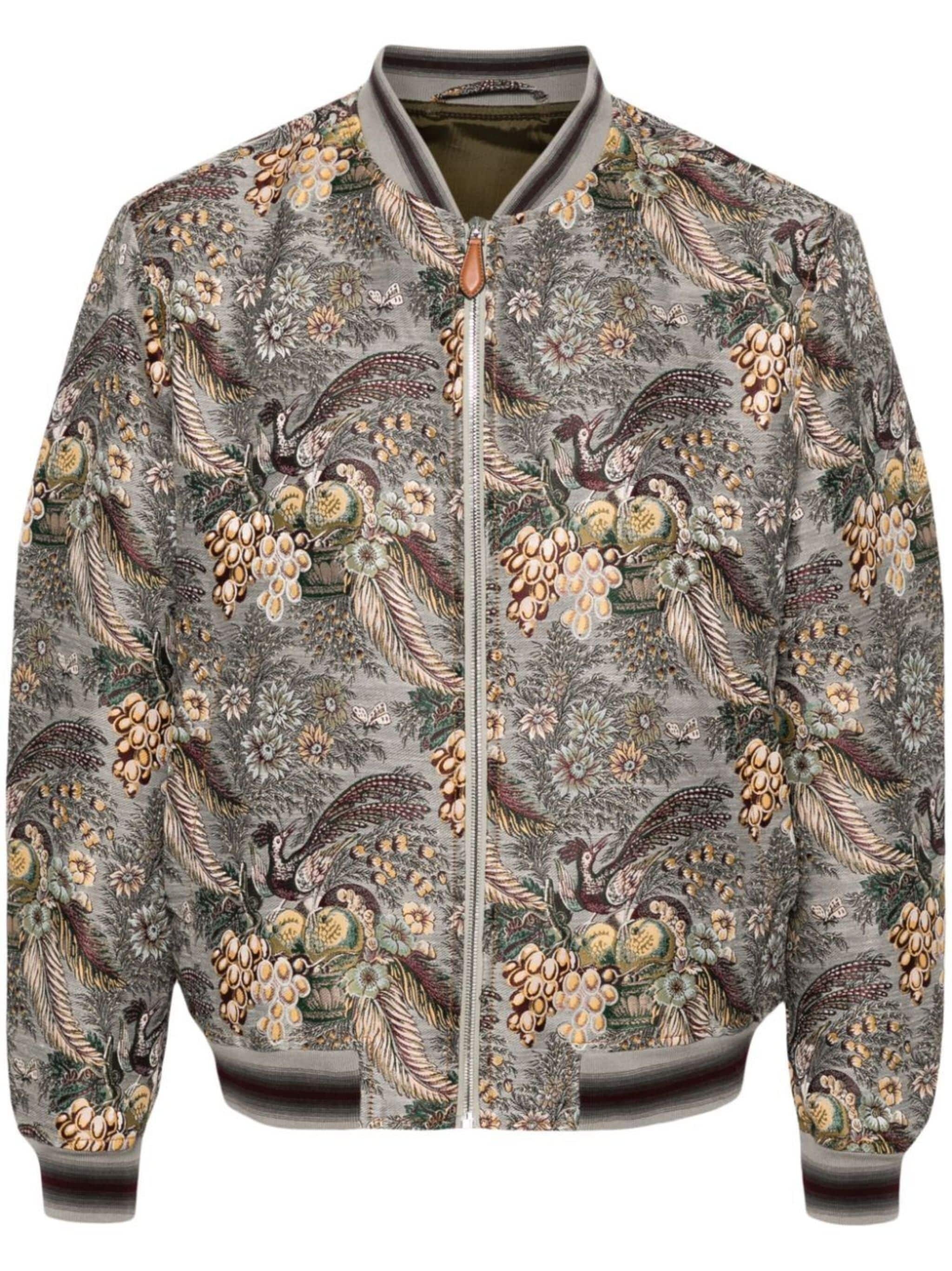 Etro patterned-jacquard bomber jacket eraldo REVERSIBLE