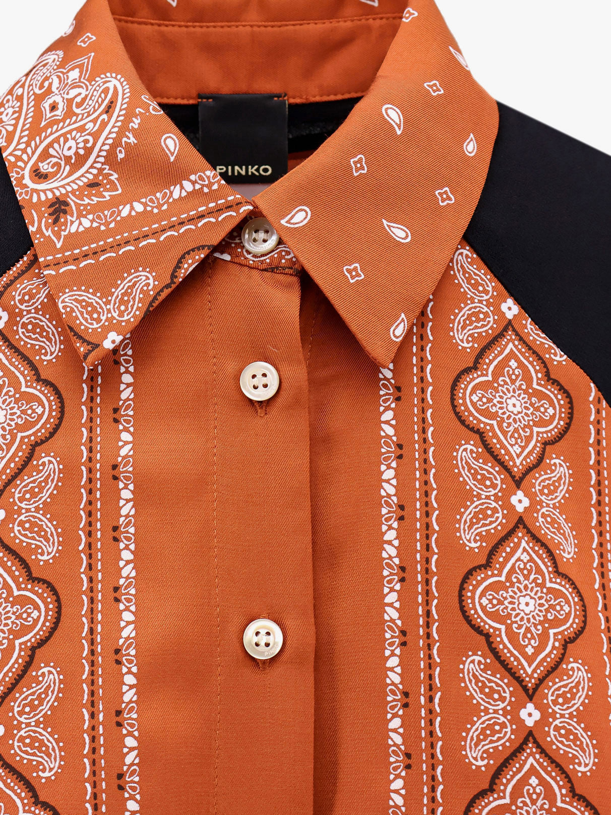 Pinko Clocks Viscose Shirt With Bandana Print - 3