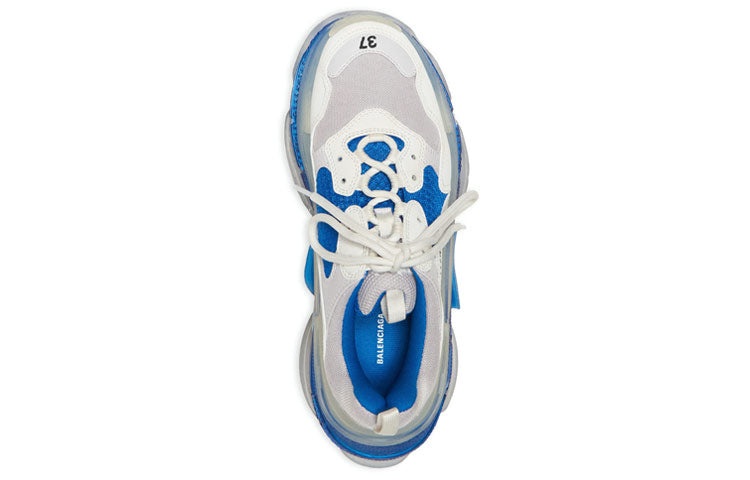 (WMNS) Balenciaga Triple S 'Clear Sole - White Blue' 544351W09ON9169 - 5