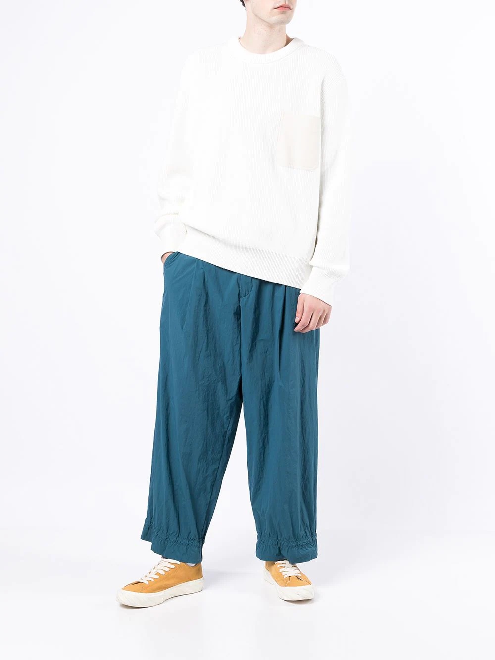 cropped straight-leg trousers - 2