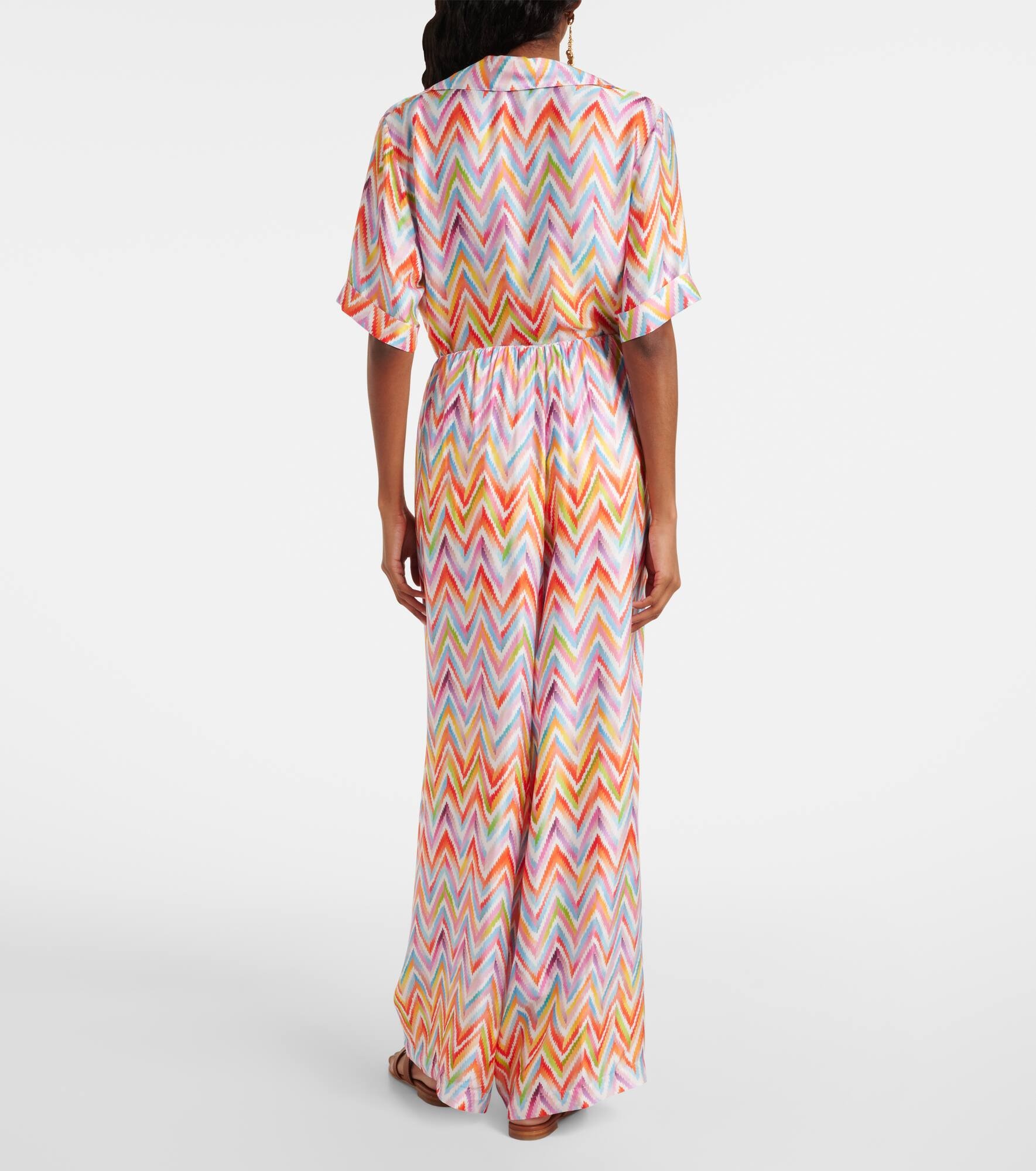 Zigzag wide-leg pants - 3
