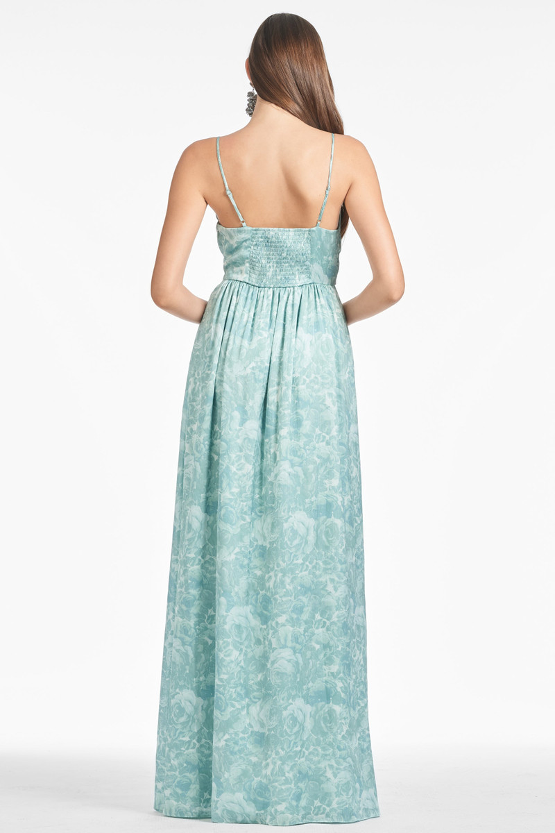 Sienna Gown - Sage Painted Floral 4