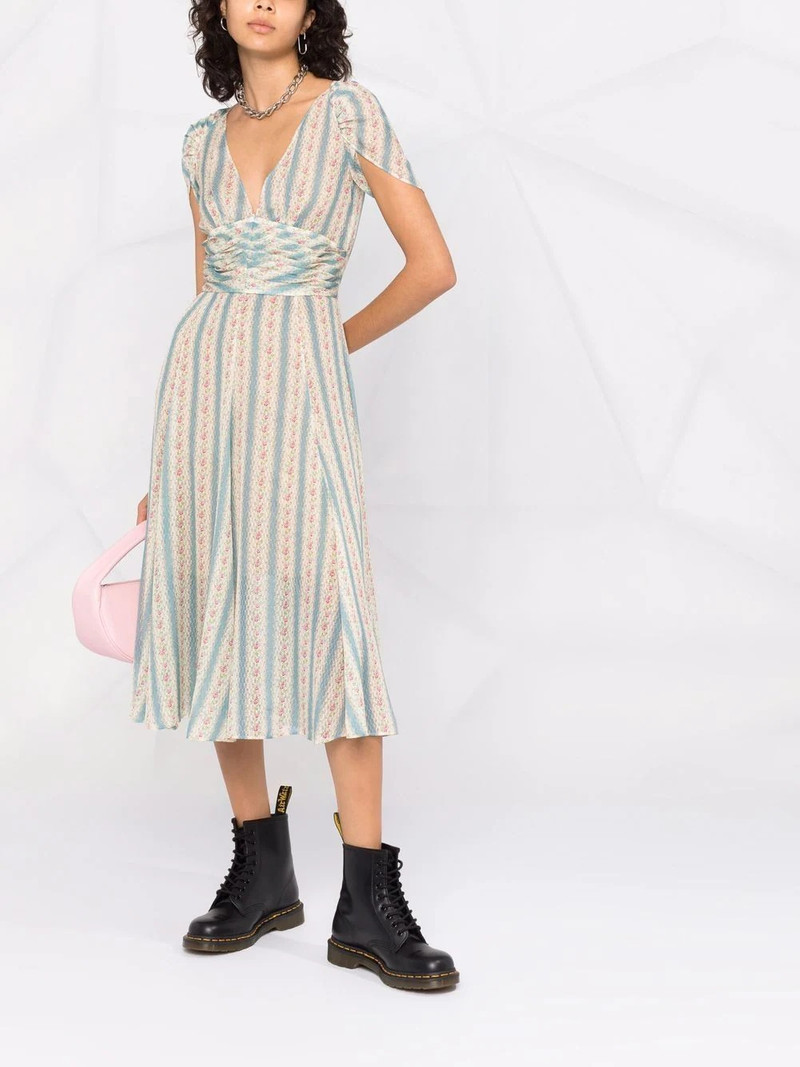 DSQUARED2 floral-print flared tea dress outlook