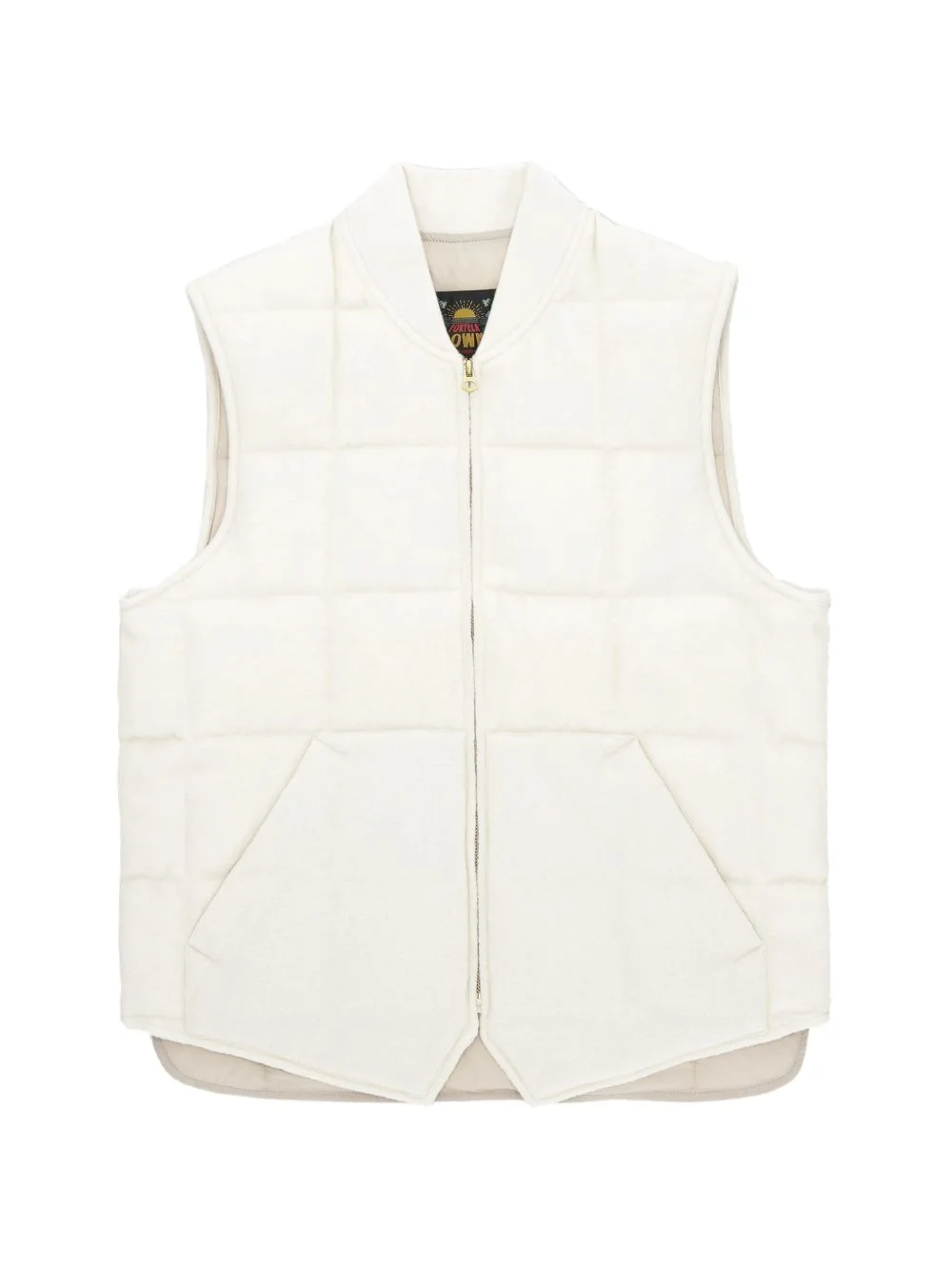 quilted zip vest - 1