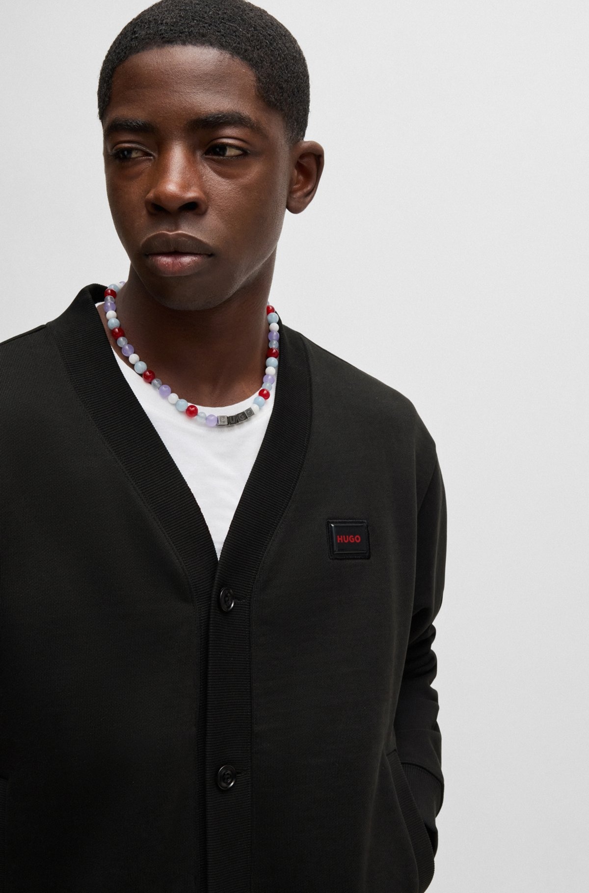 COTTON-TERRY RELAXED-FIT CARDIGAN WITH JELLY LOGO - 3