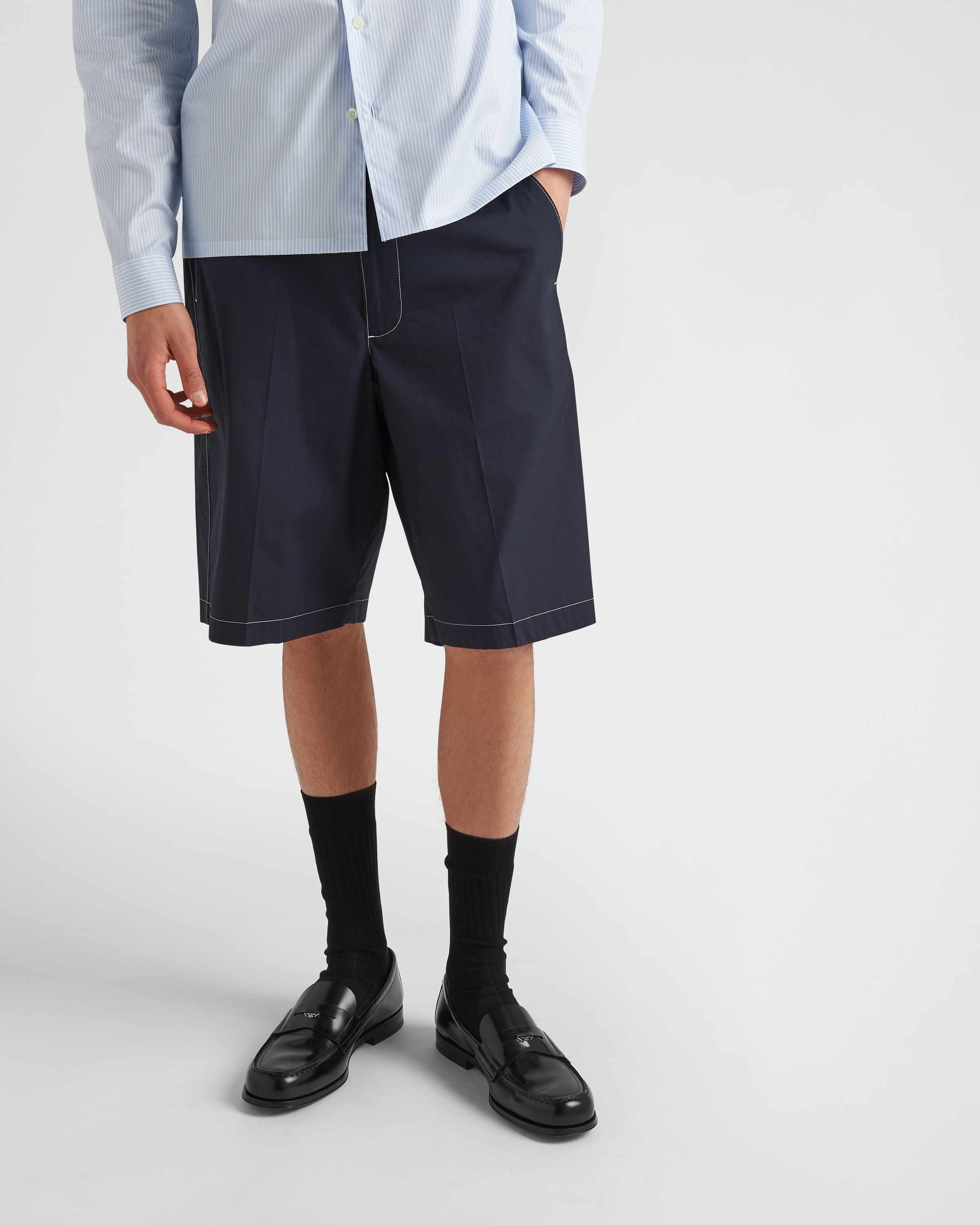 Stretch poplin Bermudas - 3
