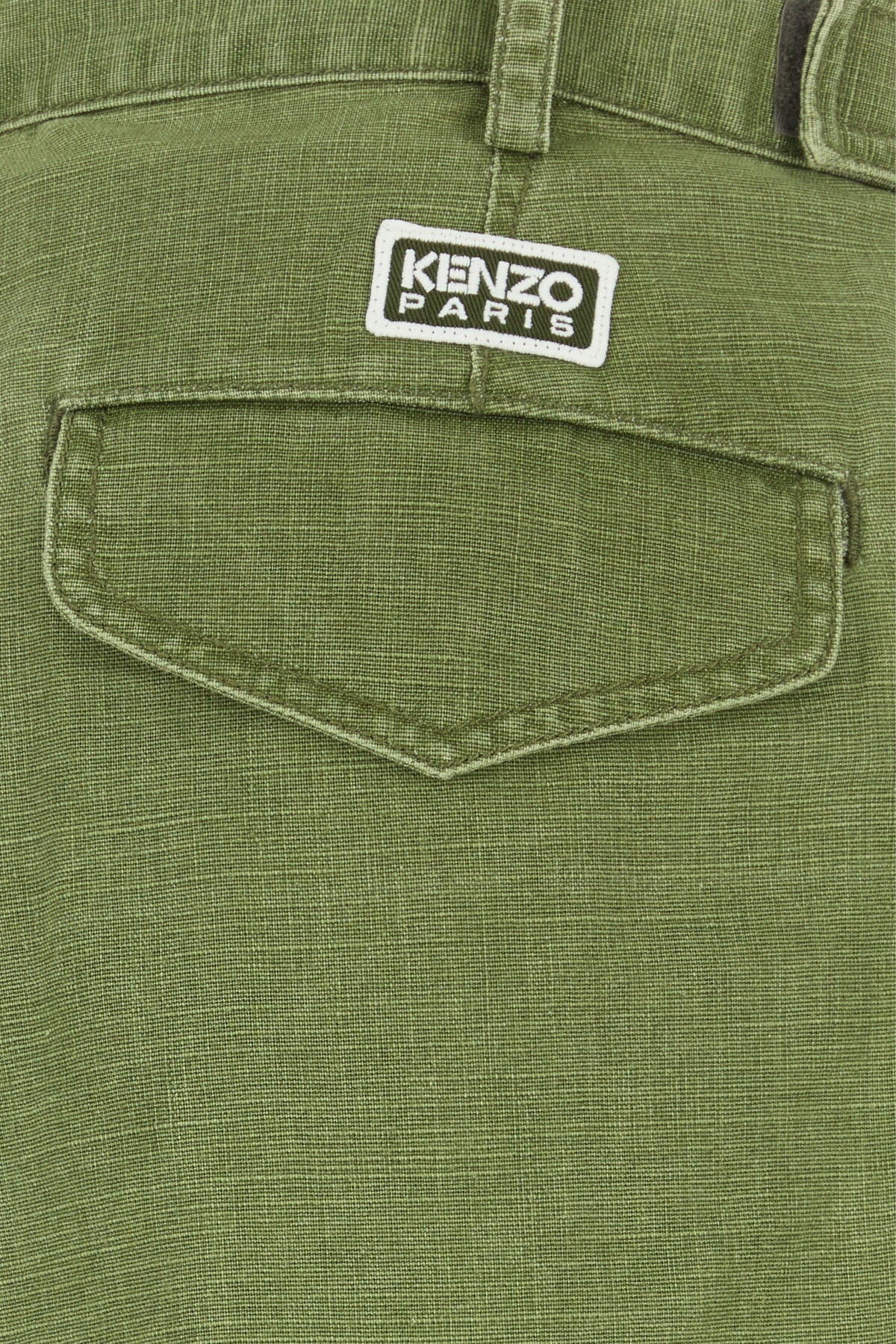 Green cotton cargo pant - 3