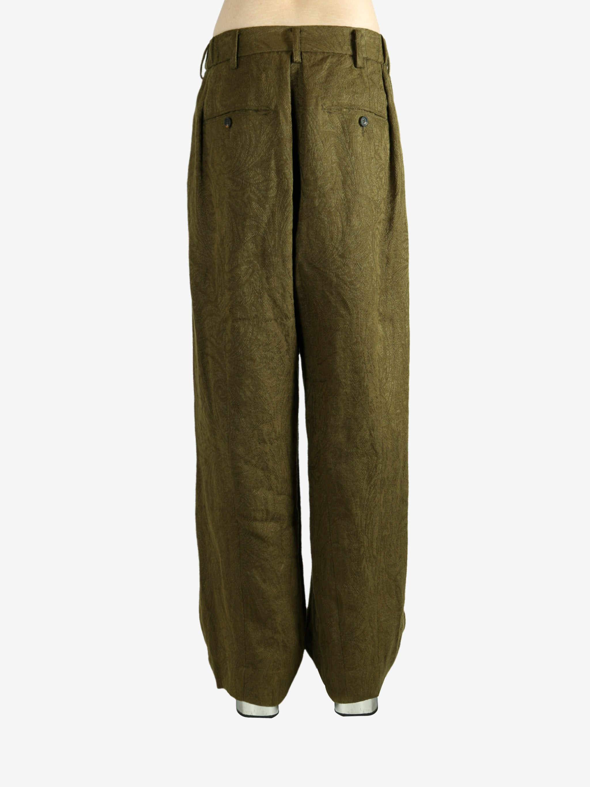 ZIGGY CHEN - Men Drop Crotch Wide Leg Trousers - 3