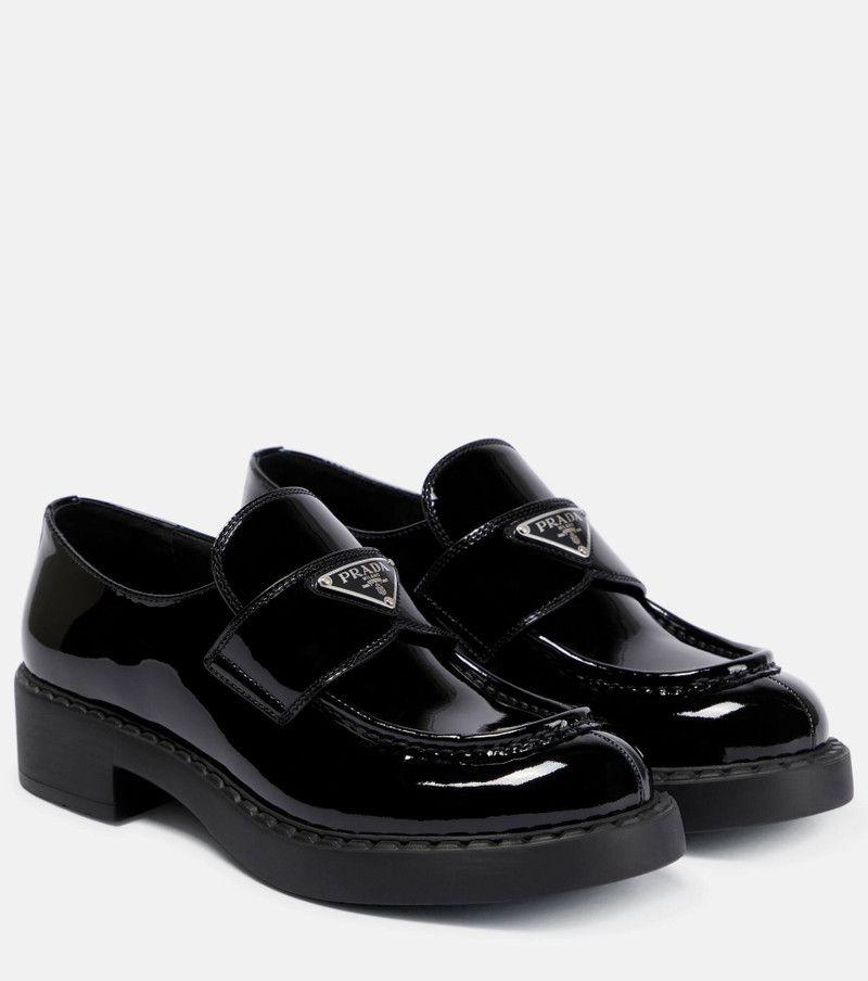 Logo patent leather loafers 1