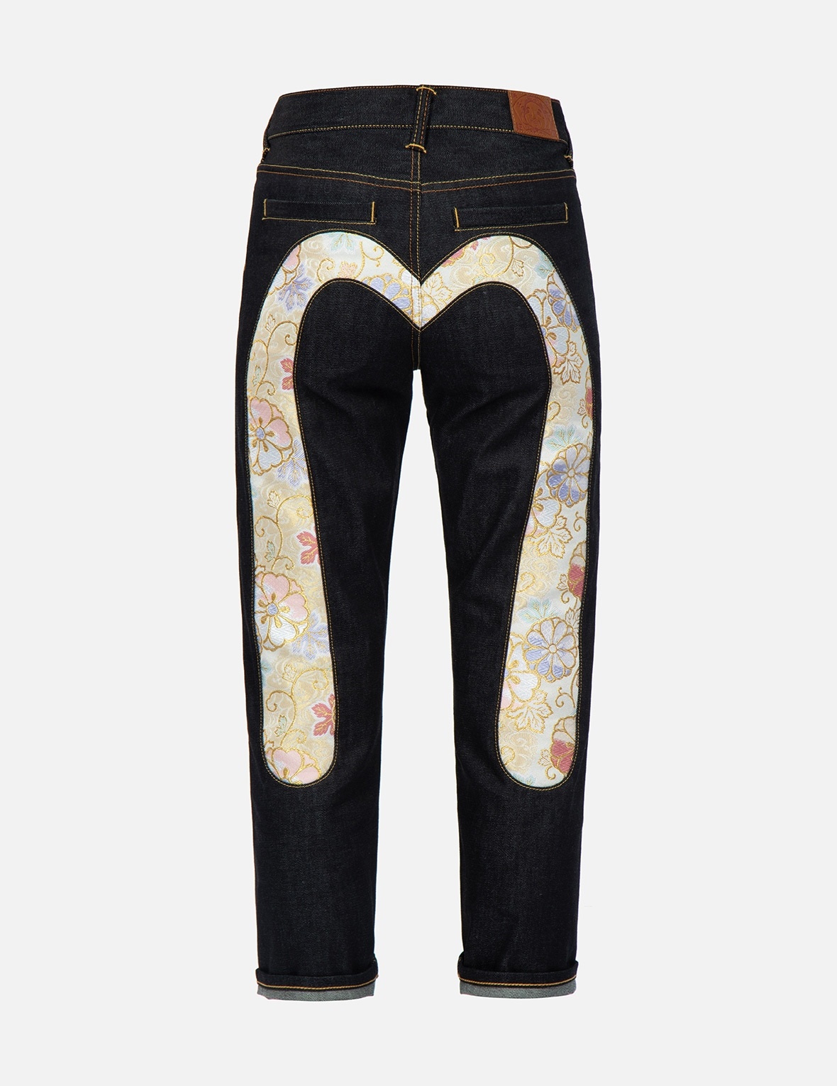 BROCADE DAICOCK INSERT BOYFRIEND JEANS - 1