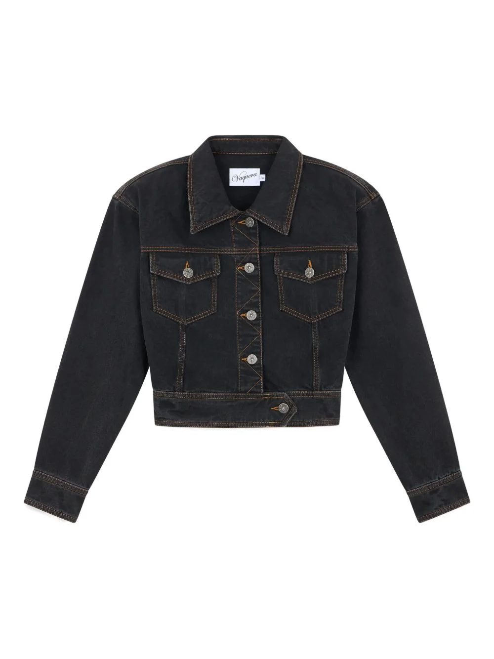 button-fastening denim jacket - 1