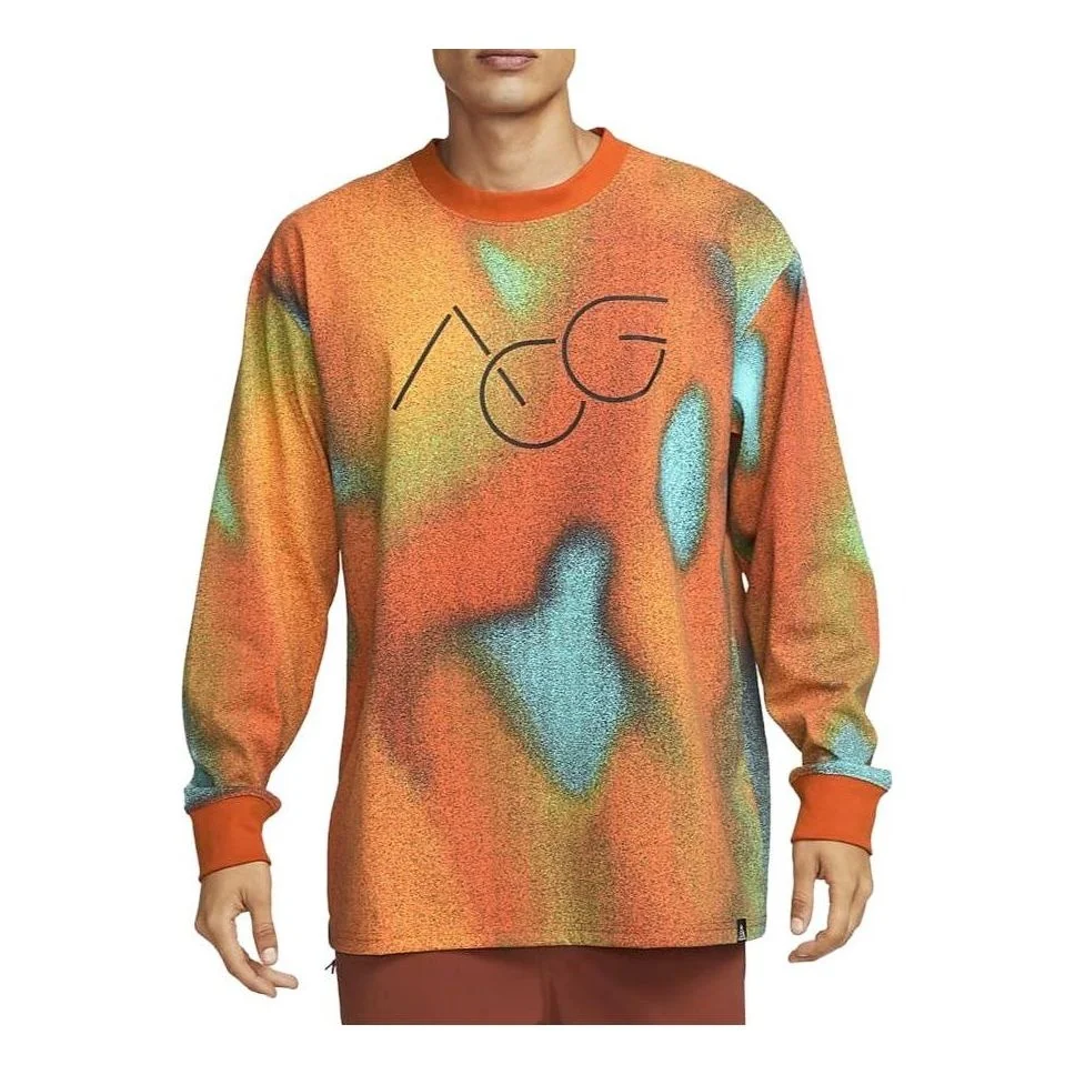 Nike ACG Allover Print Long Sleeve T-Shirt 'Orange' DV9664-719 - 1