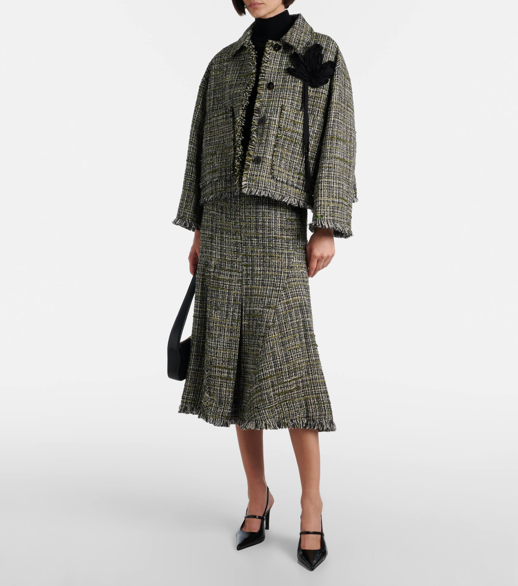 Tweed midi skirt - 2