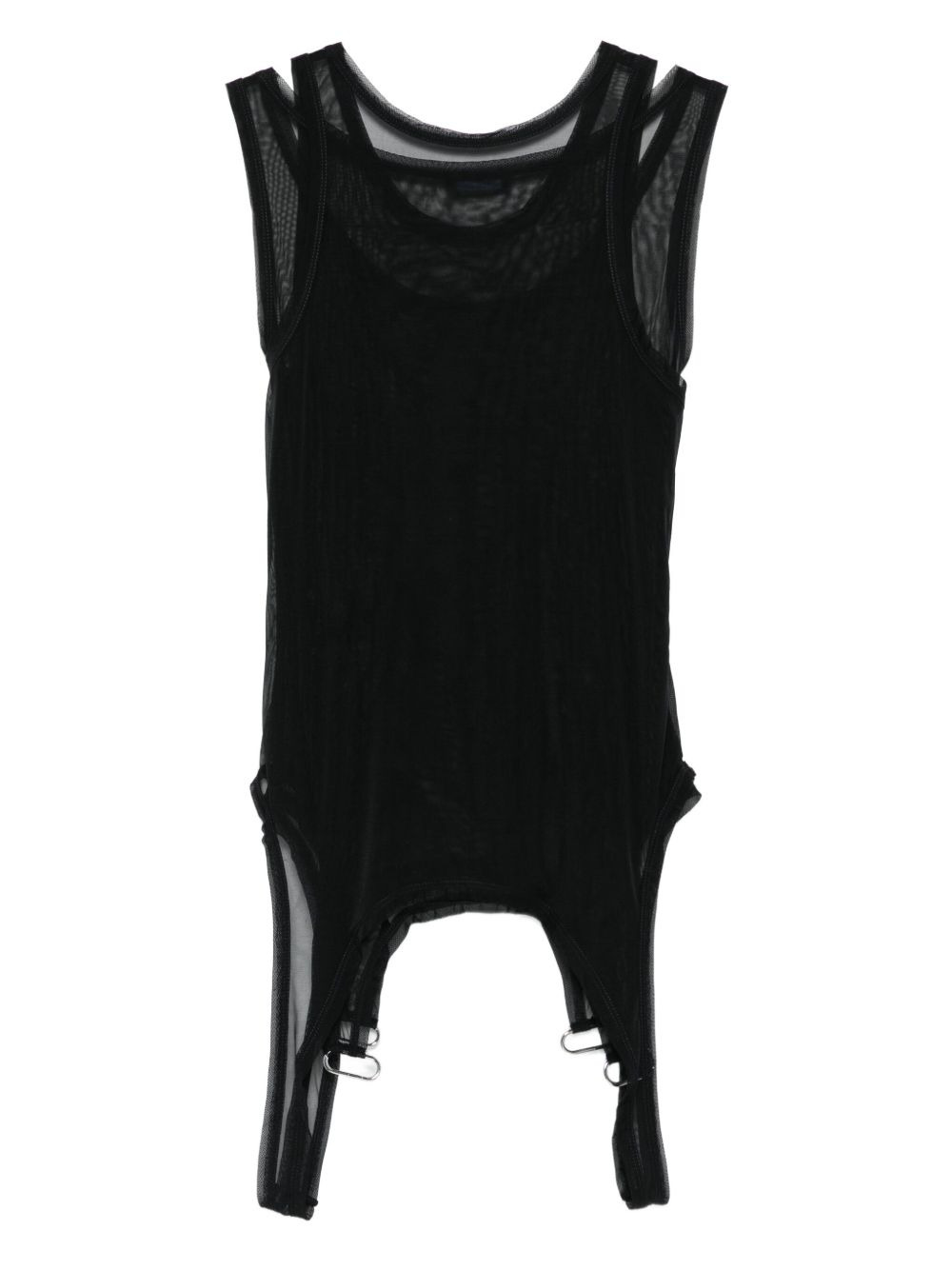 layered-mesh tank top - 2