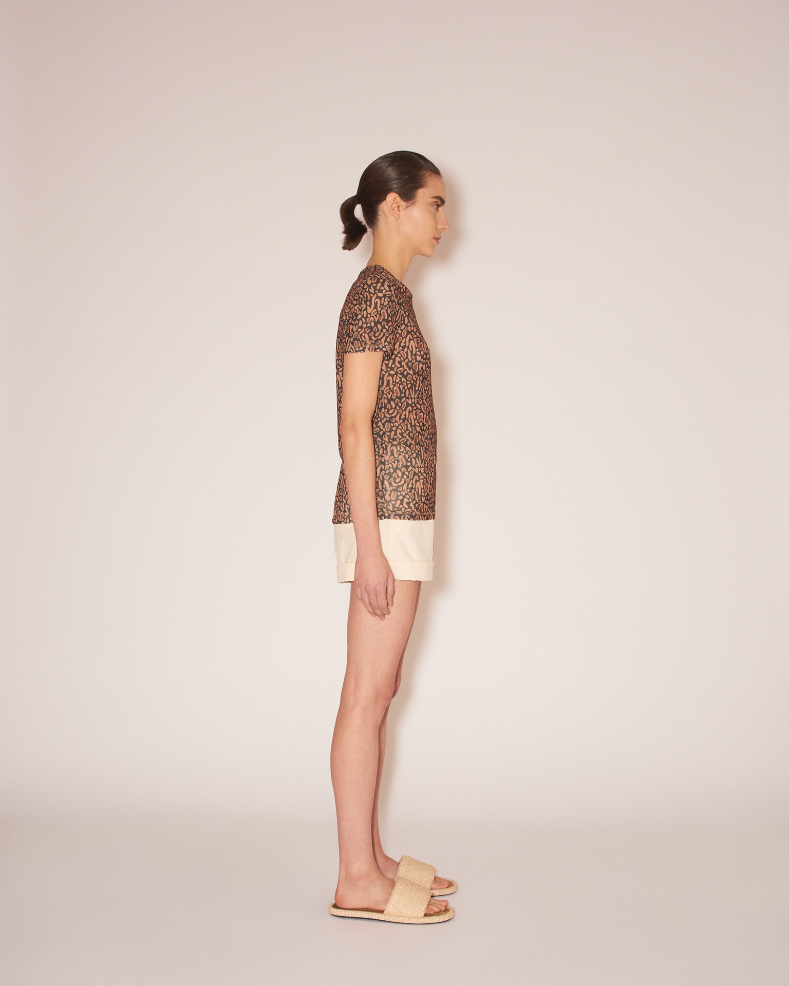 LINDE - Heavy poplin relaxed shorts - Creme - 4