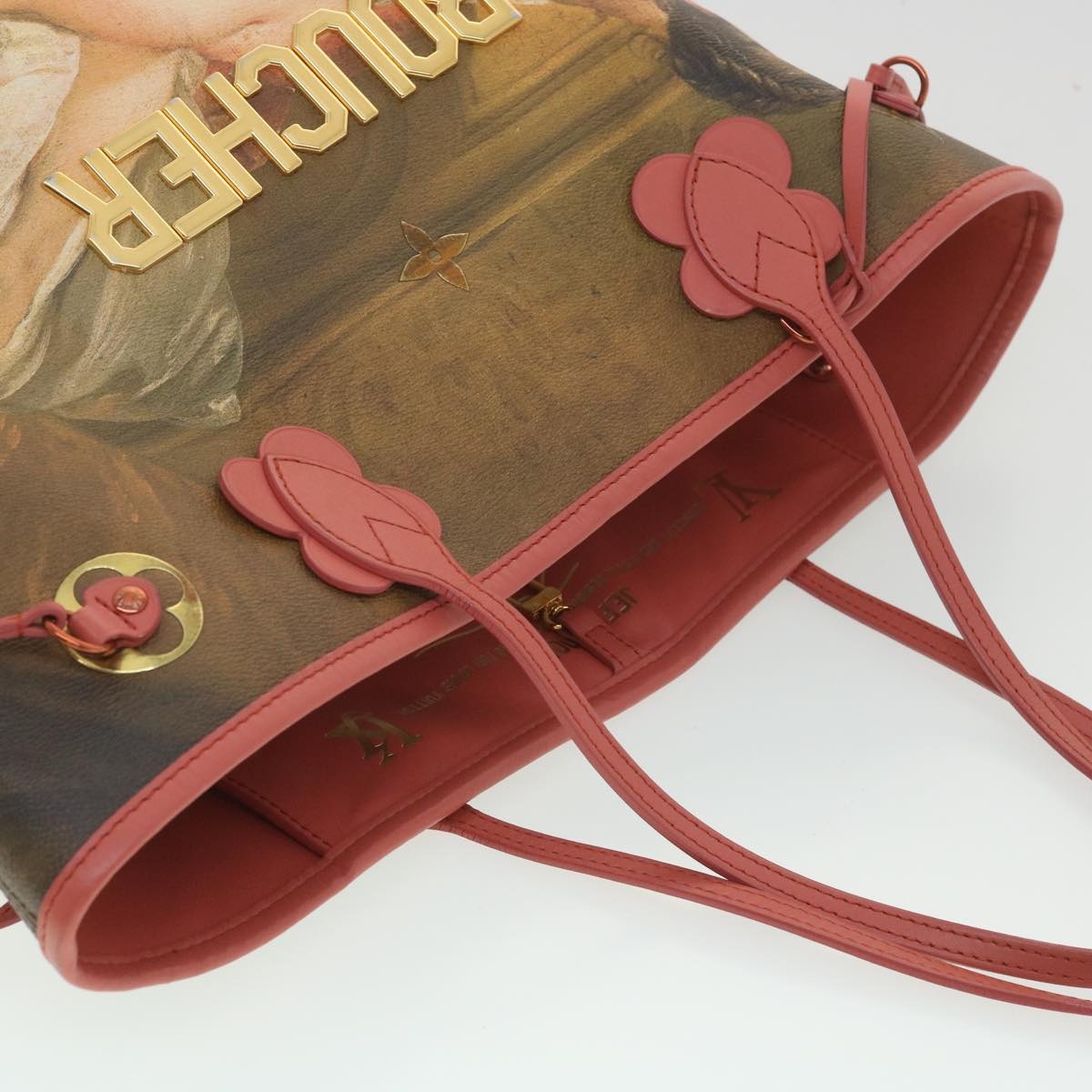 LOUIS VUITTON Masters Collection Neverfull MM Tote Boucher Pink M43357 - 13
