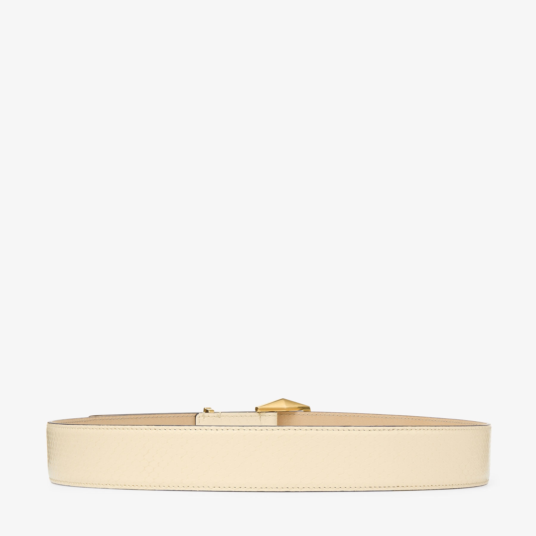 Diamond Buckle Belt 
Yellow Buttermilk Elaphe Print Belt - 5