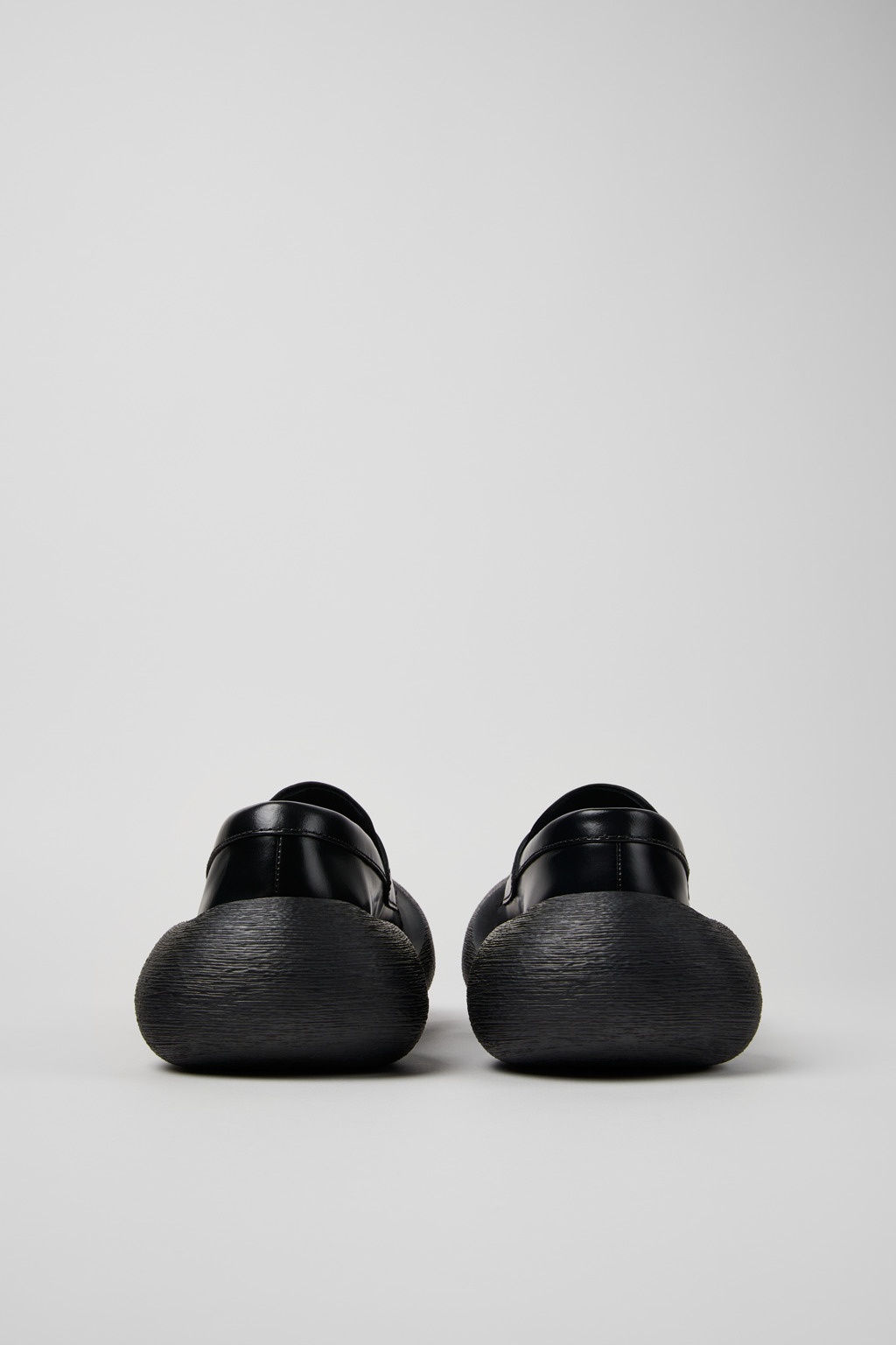 Black Leather Loafers - 3