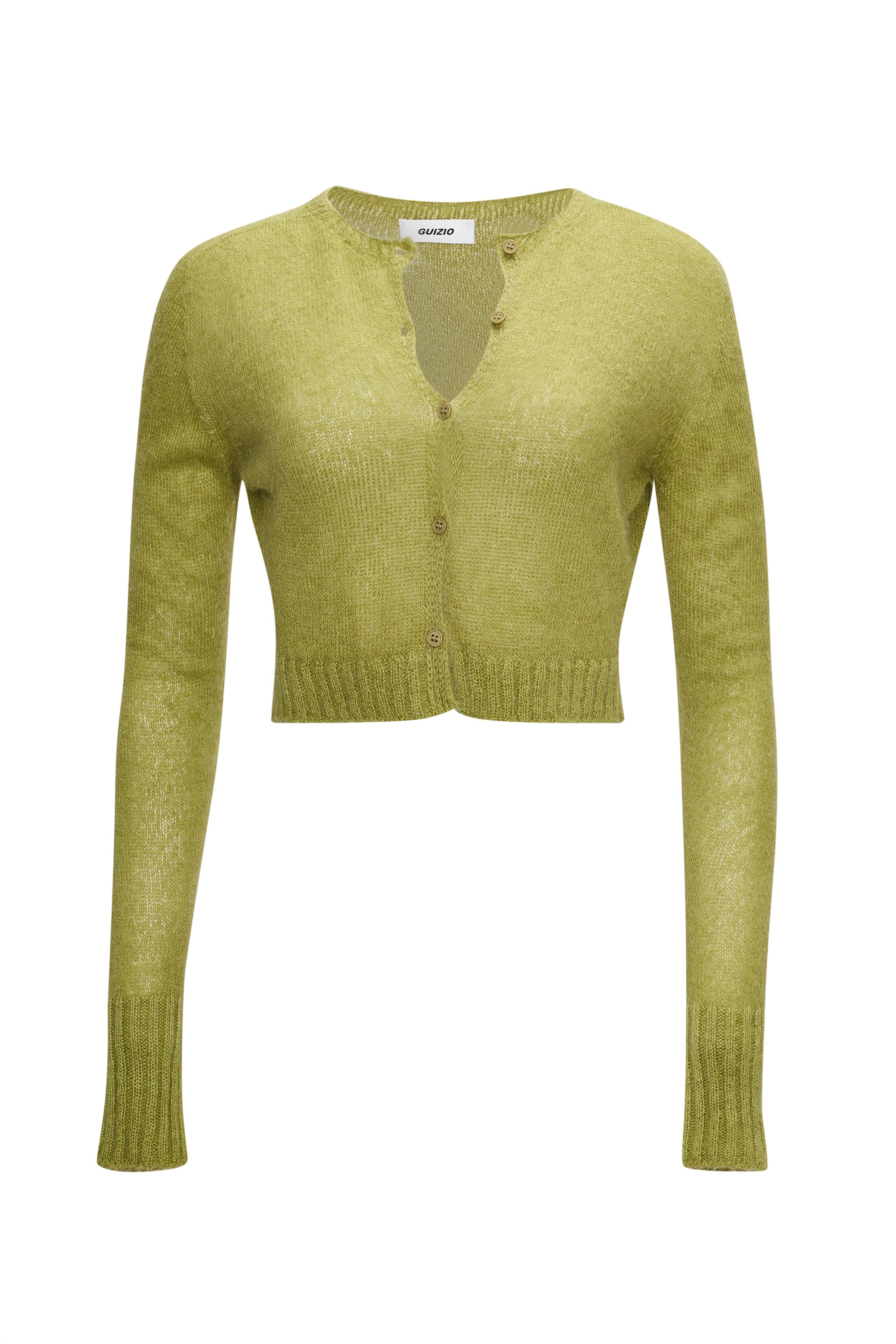 MOHAIR RIBBED CARDIGAN - 1