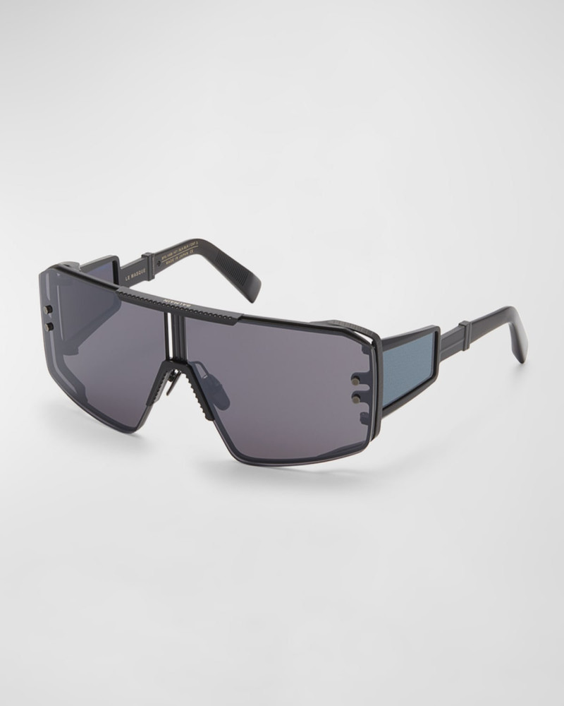Balmain Le Masque Titanium & Acetate Shield Sunglasses outlook