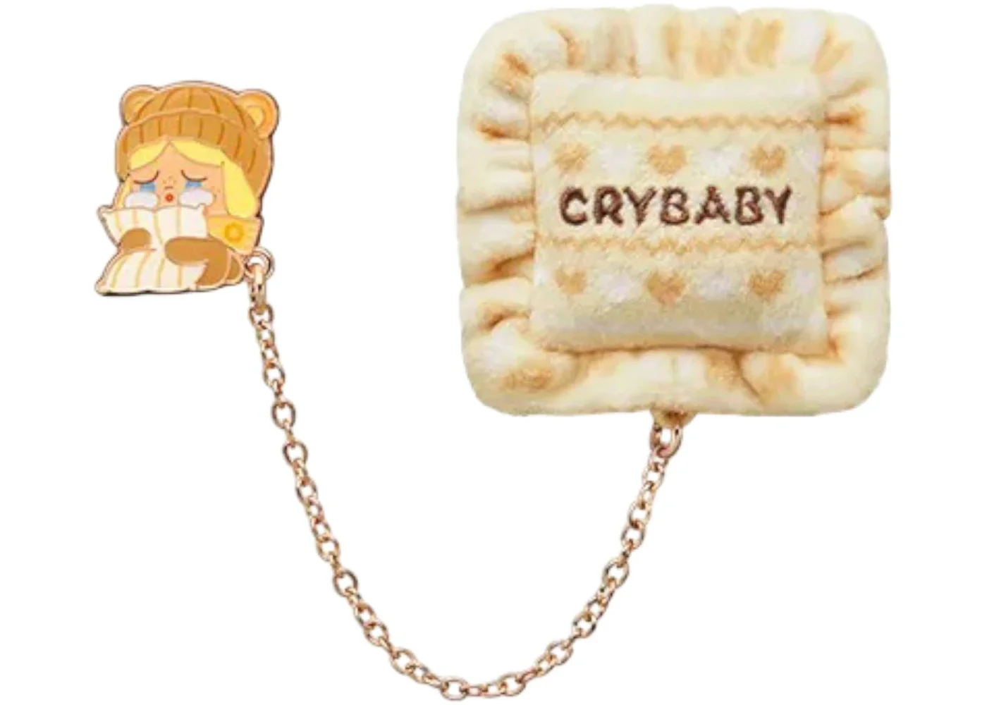 Pop Mart POP BEAN Fluffy & Cozy Series CRYBABY Fuzzy Bear Fridge Magnet - 1