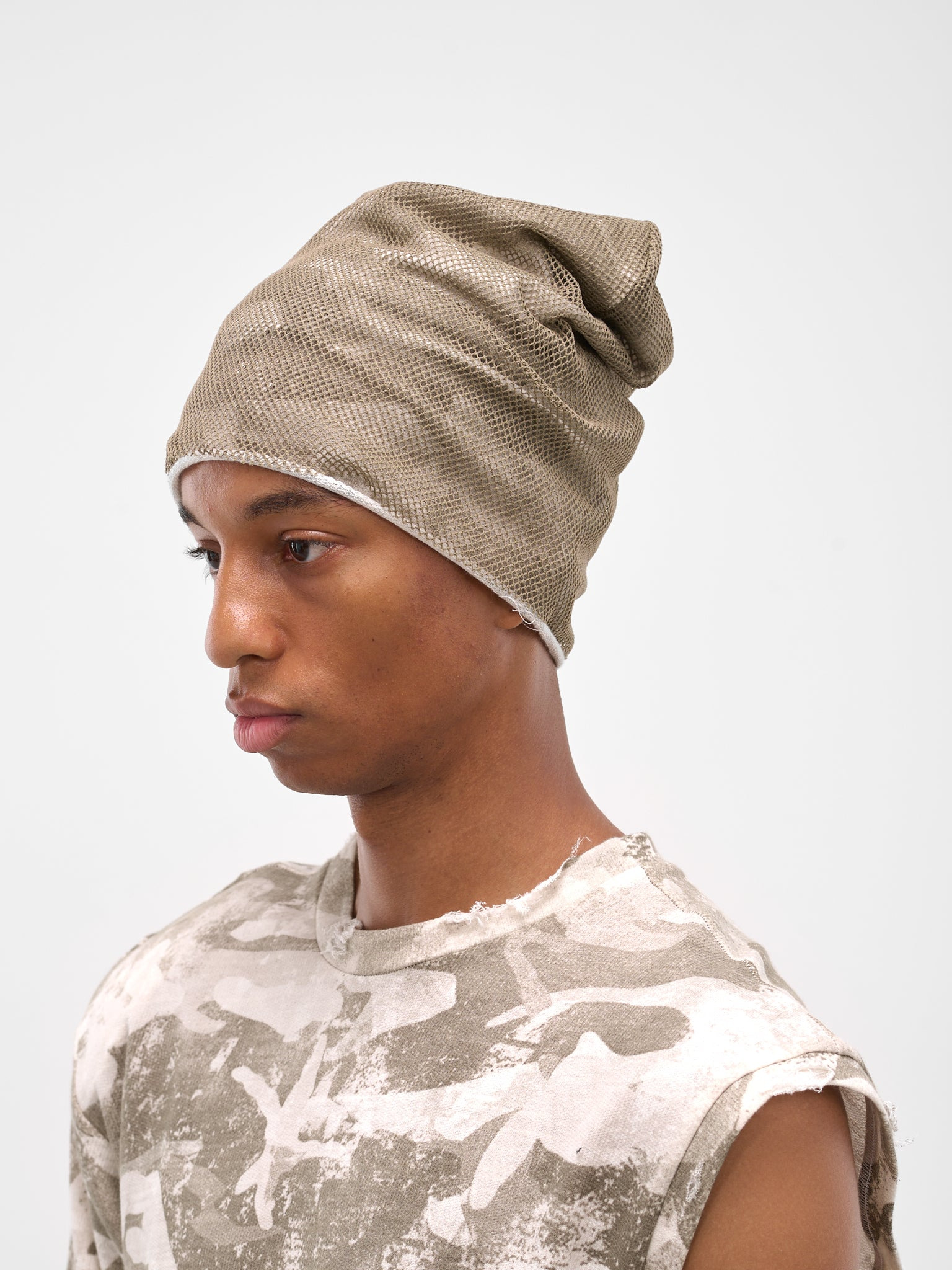 Khaki Layered Mesh Camouflage Trilobeanie - 2