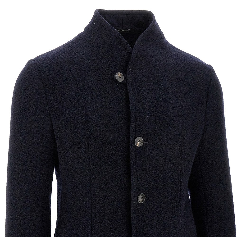 WOOL-BLEND JACKET WITH GURU COLLAR - 2