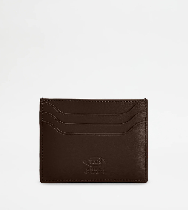 Tod's TOD'S CARD HOLDER IN LEATHER - BROWN outlook