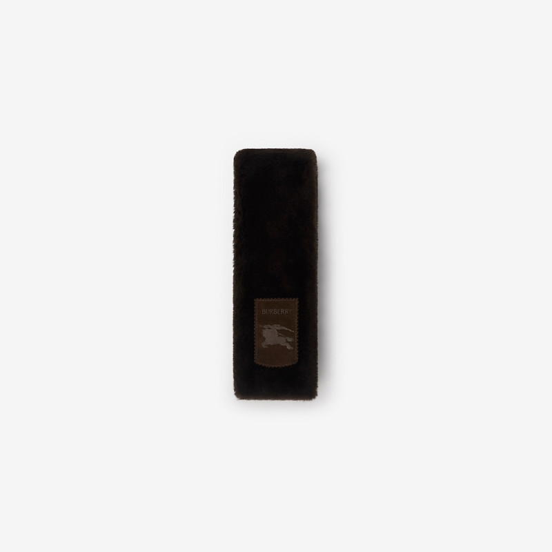 Narrow Label Shearling Scarf 4