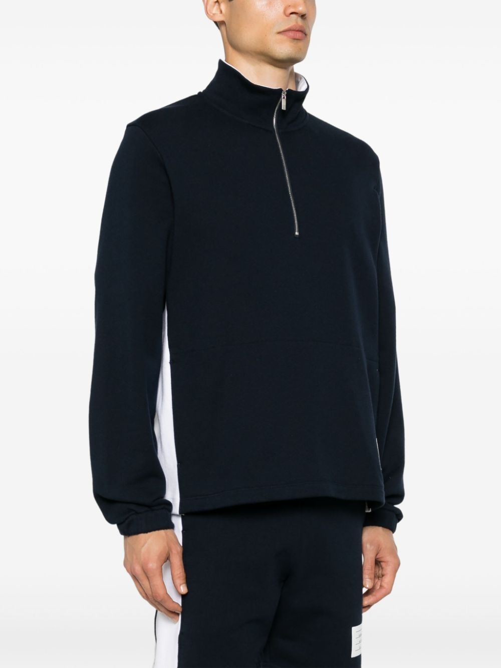 funnel-neck cotton sweatshirt - 3