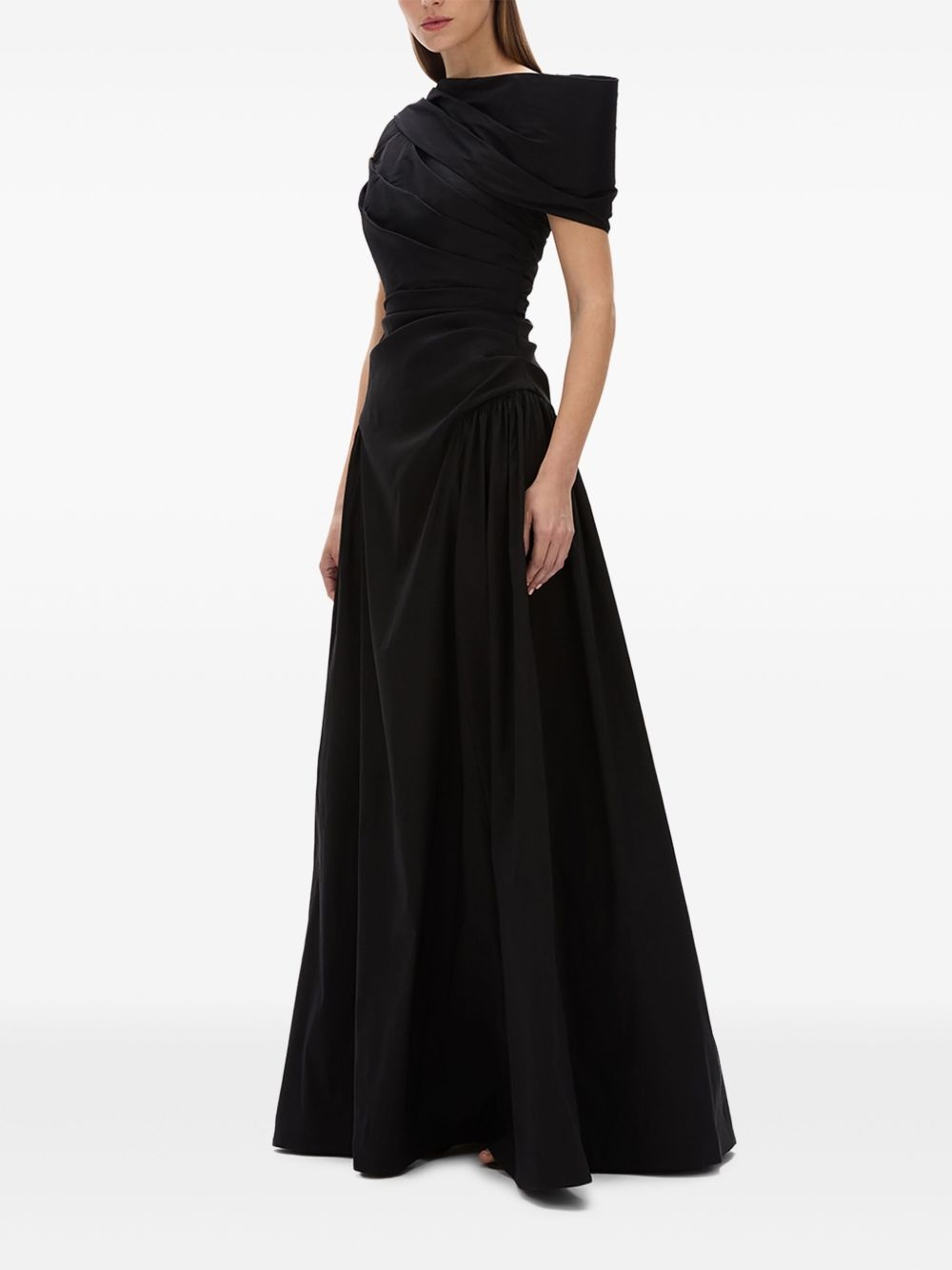 asymmetrical-detail evening dress - 4