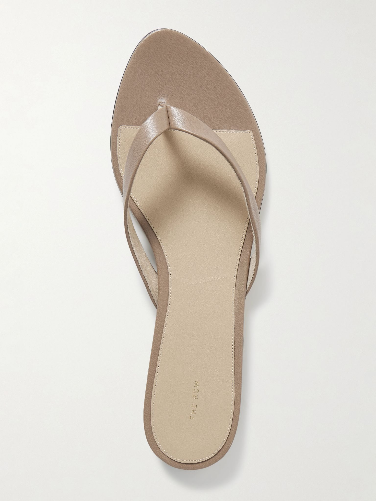 Sacha leather flip flops Gray - 5