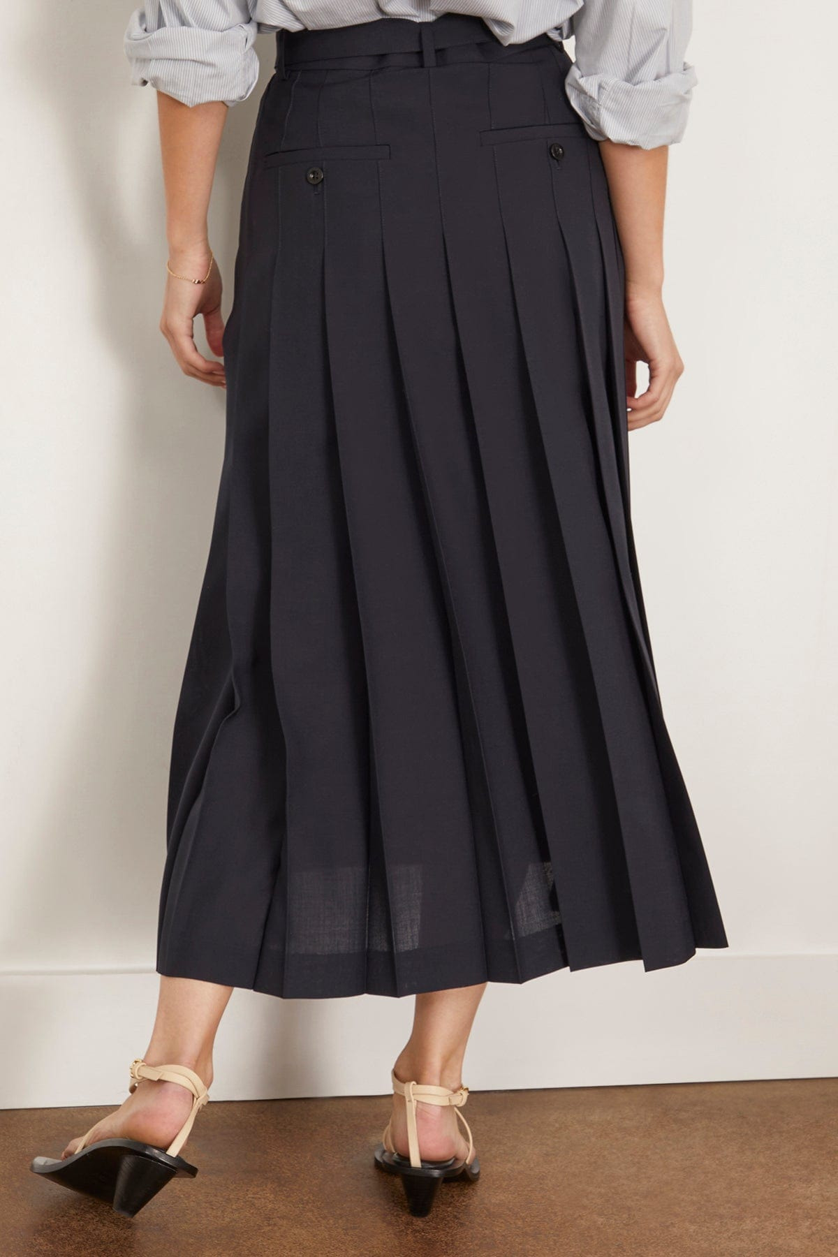 Suiting Skirt in Navy - 4