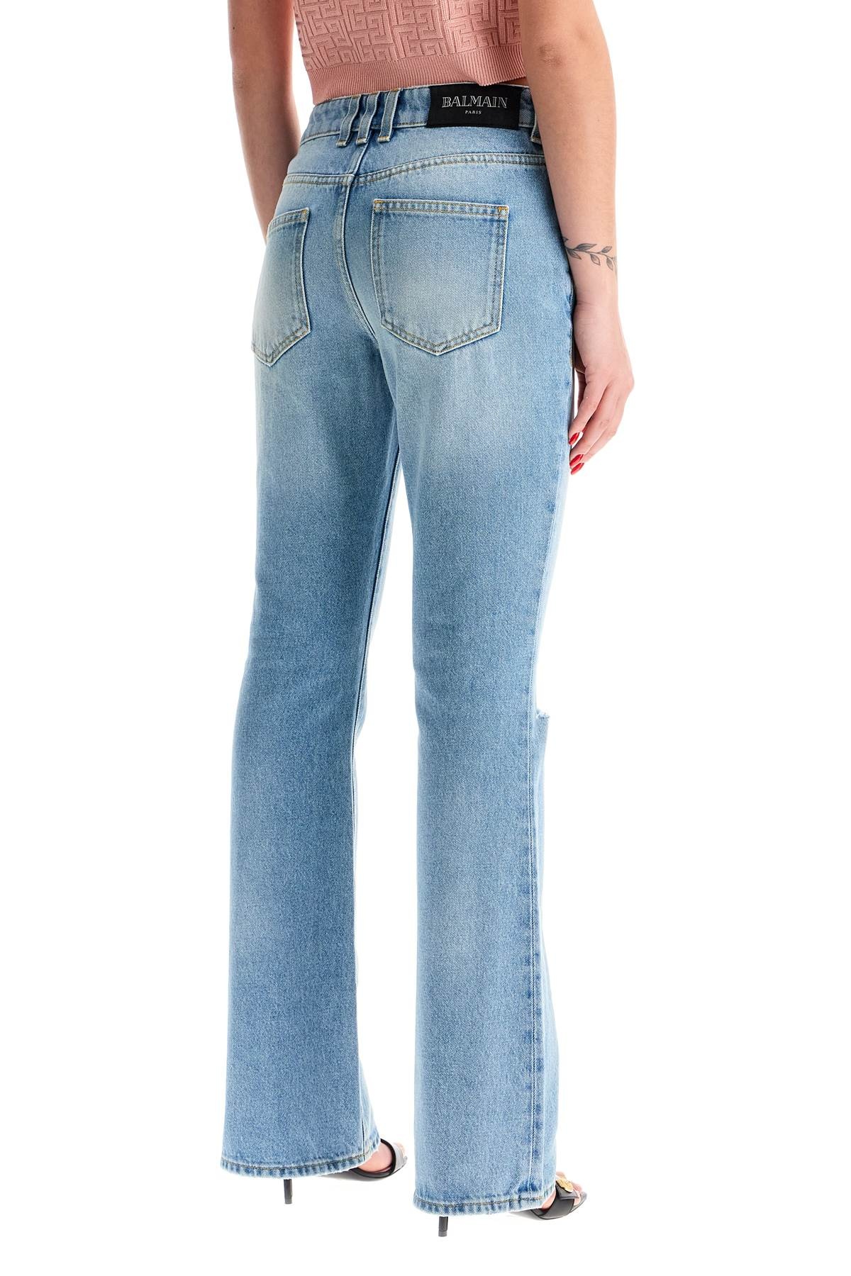 FLARE MID-RISE JEANS WITH - 4