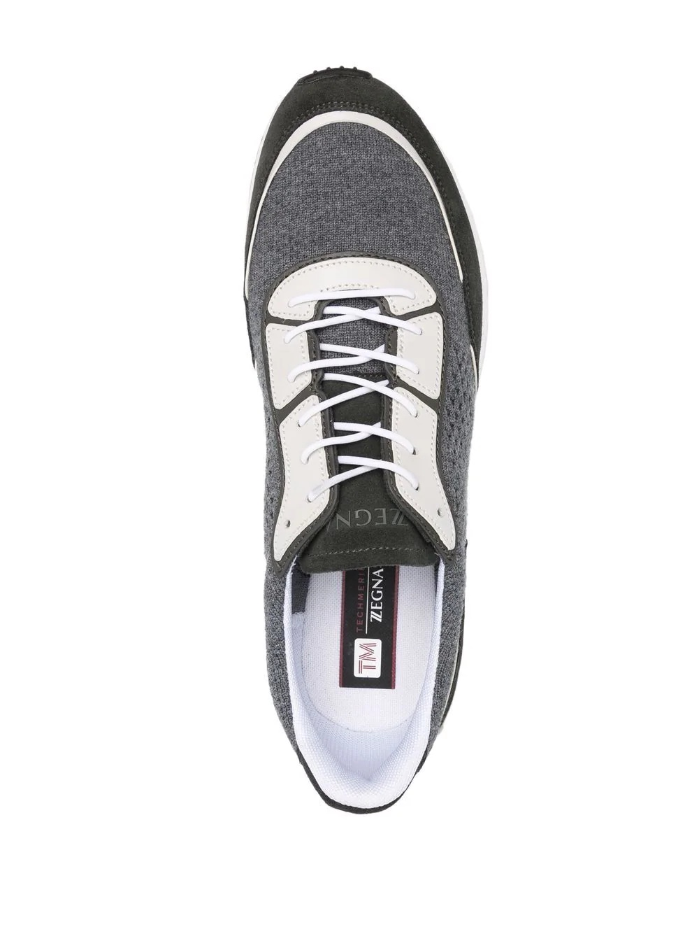 panelled low-top sneakers - 4