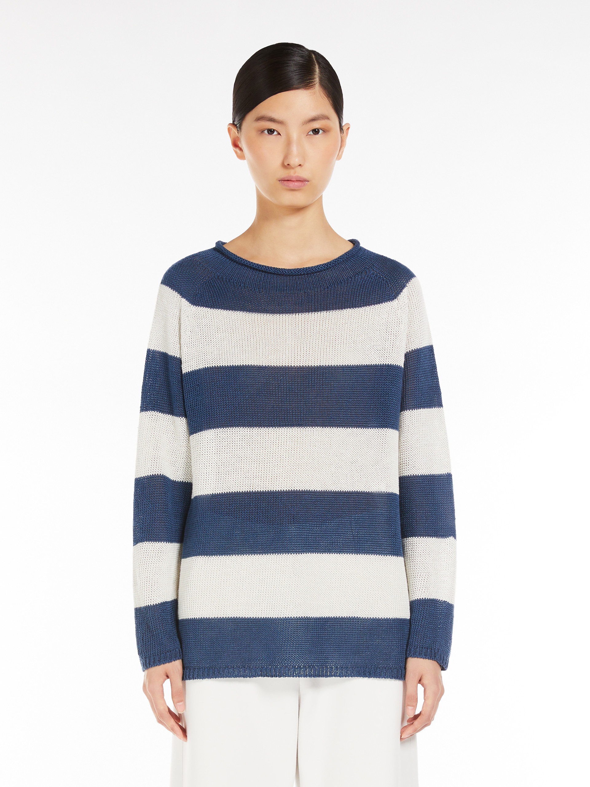 QUARRY Striped linen sweater - 3