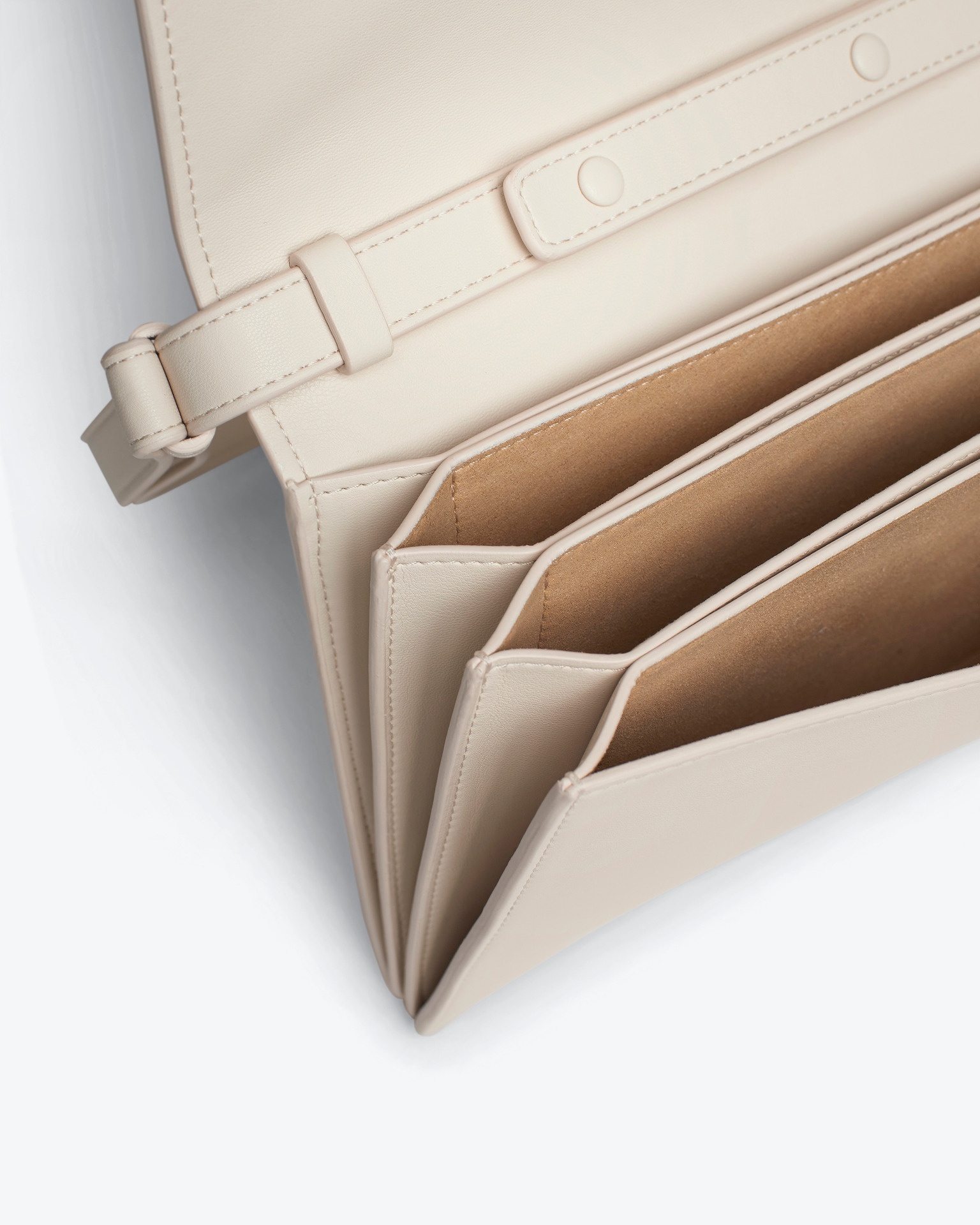 THE CONCERTINA LARGE - Alt-nappa shoulder bag - Off-white - 5