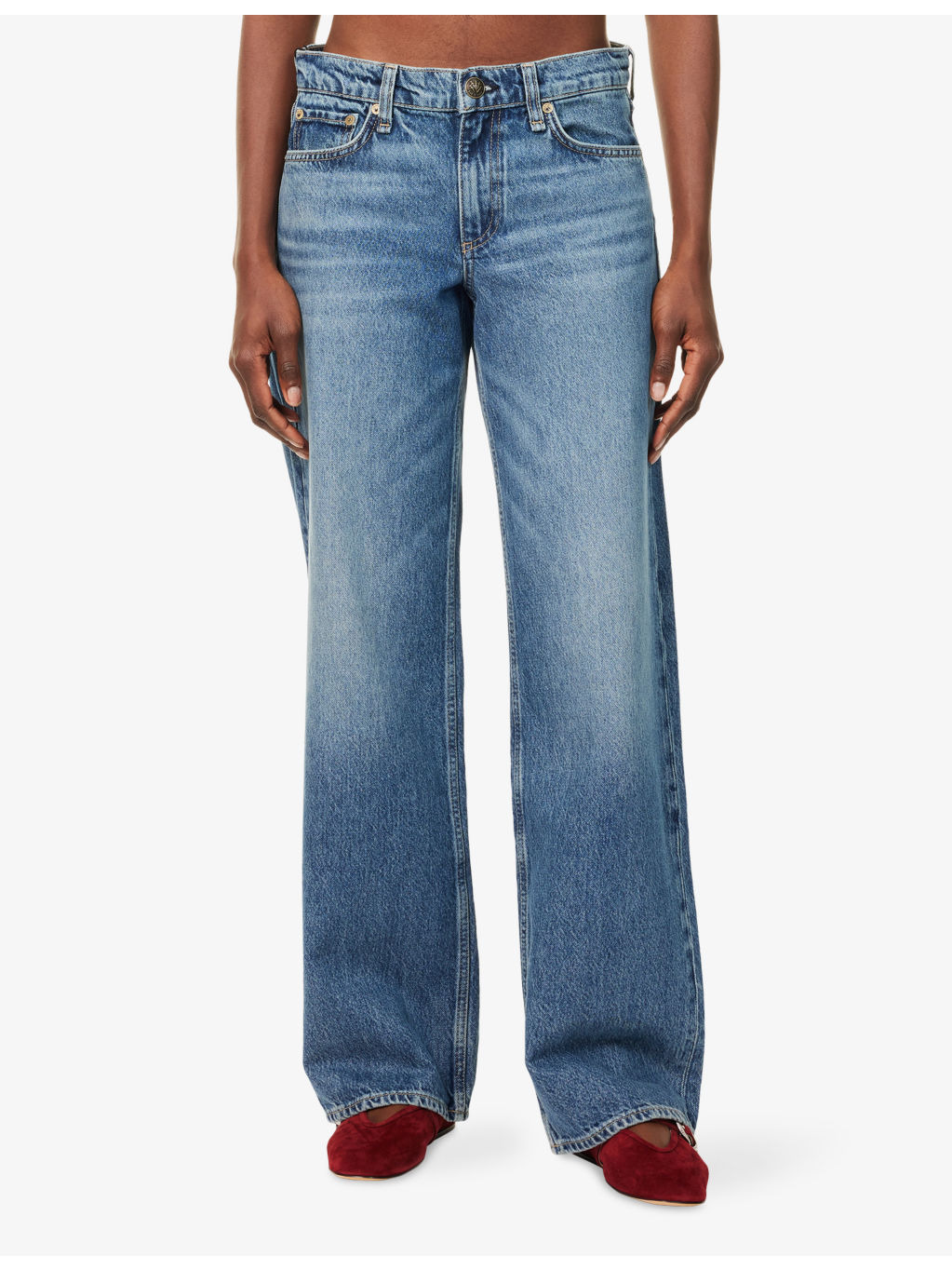 The Saige Straight-Leg Denim Jeans - 3