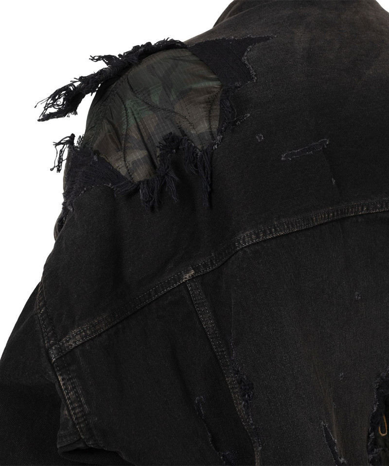 Military Jacket Layered Denim Jacket 10