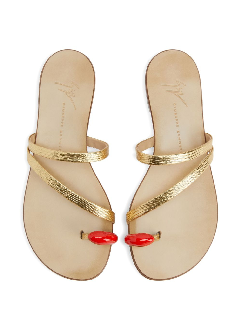 Febe leather toe-ring sandals - 3