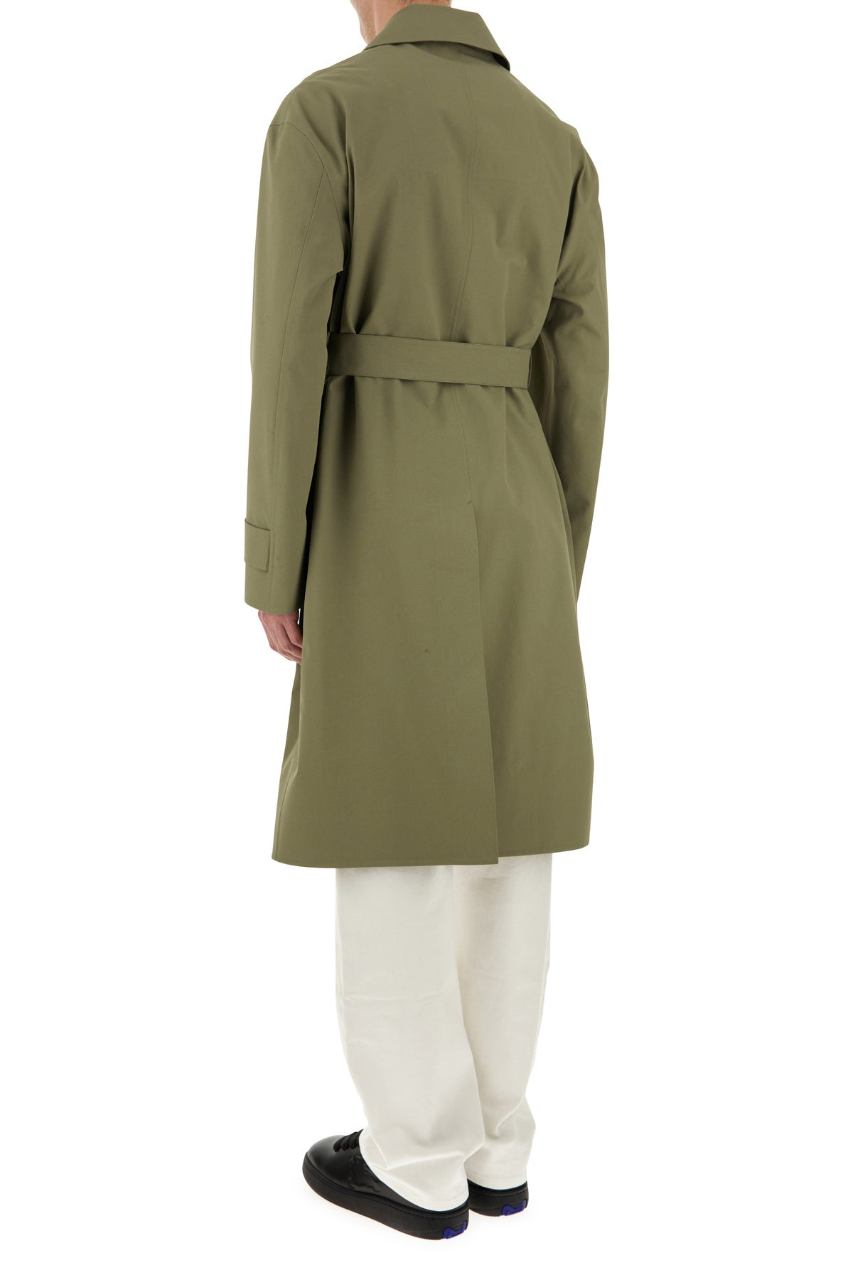 Army green cotton trench coat - 4