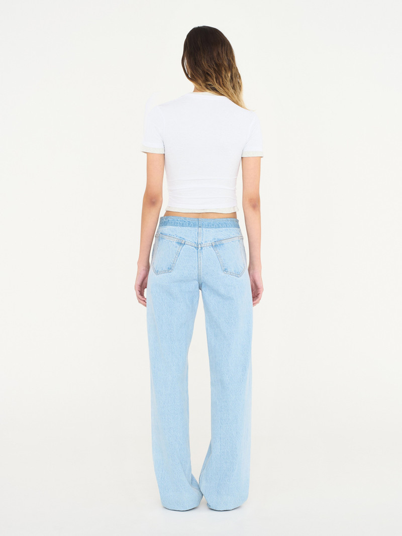 Sheer Overlay Loophole Tee 3