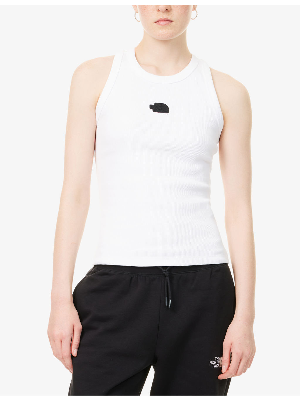 Ribbed Brand-Patch Stretch-Cotton Top - 3