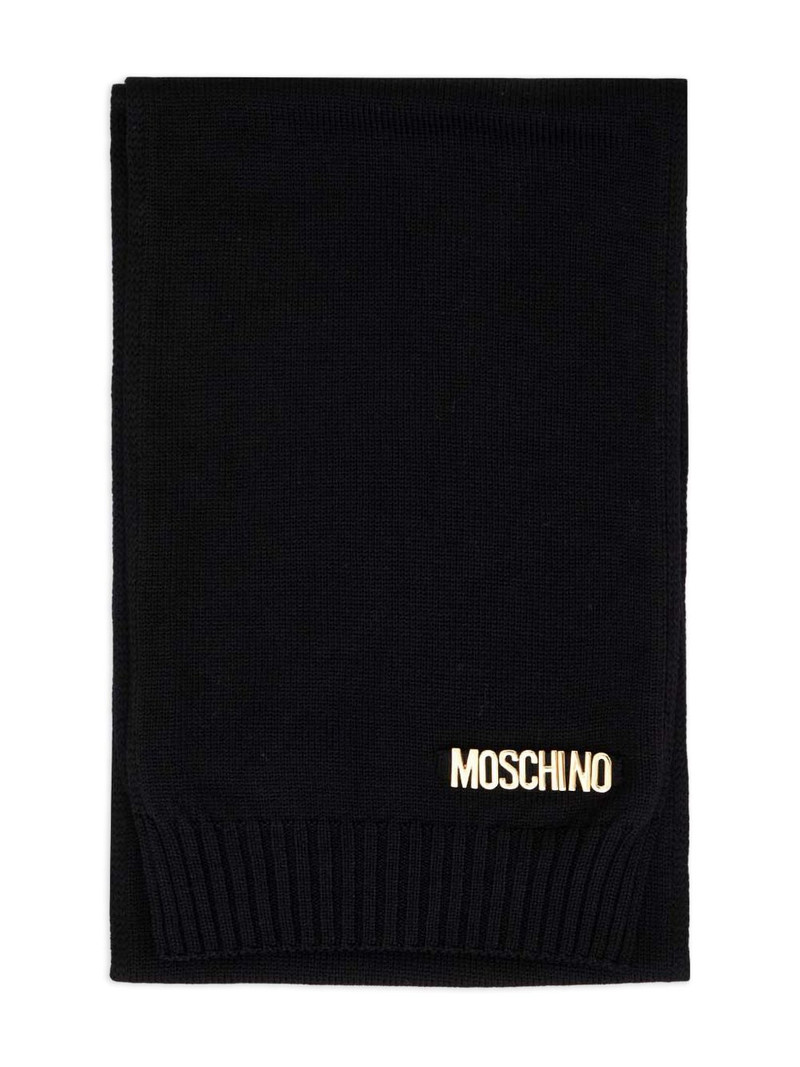 Moschino logo-detail scarf outlook