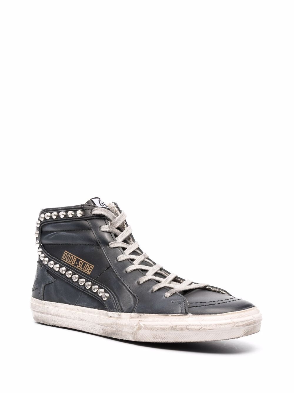 Slide Classic high-top distressed sneakers - 2