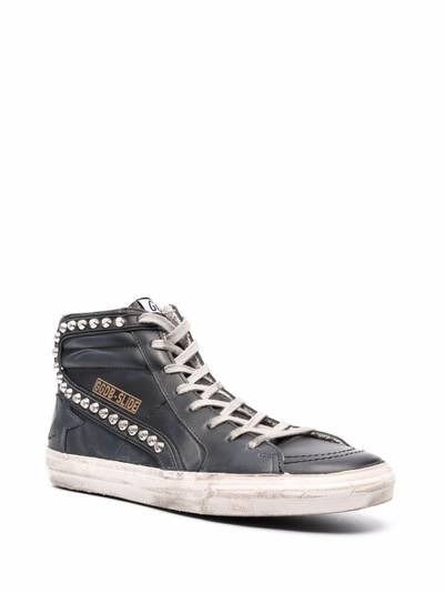 Golden Goose Slide Classic high-top distressed sneakers outlook