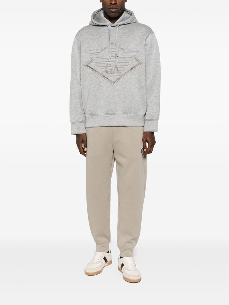 EMPORIO ARMANI logo-embroidered hoodie outlook