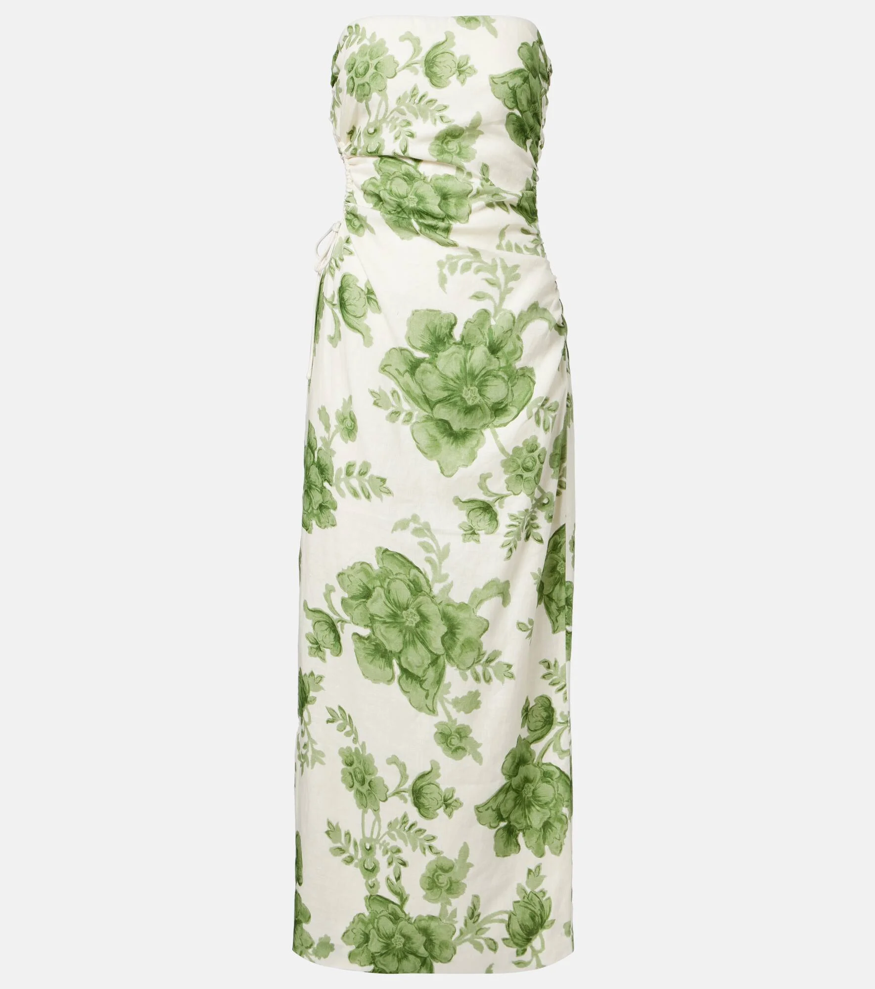 Gardella cutout floral linen midi dress - 1